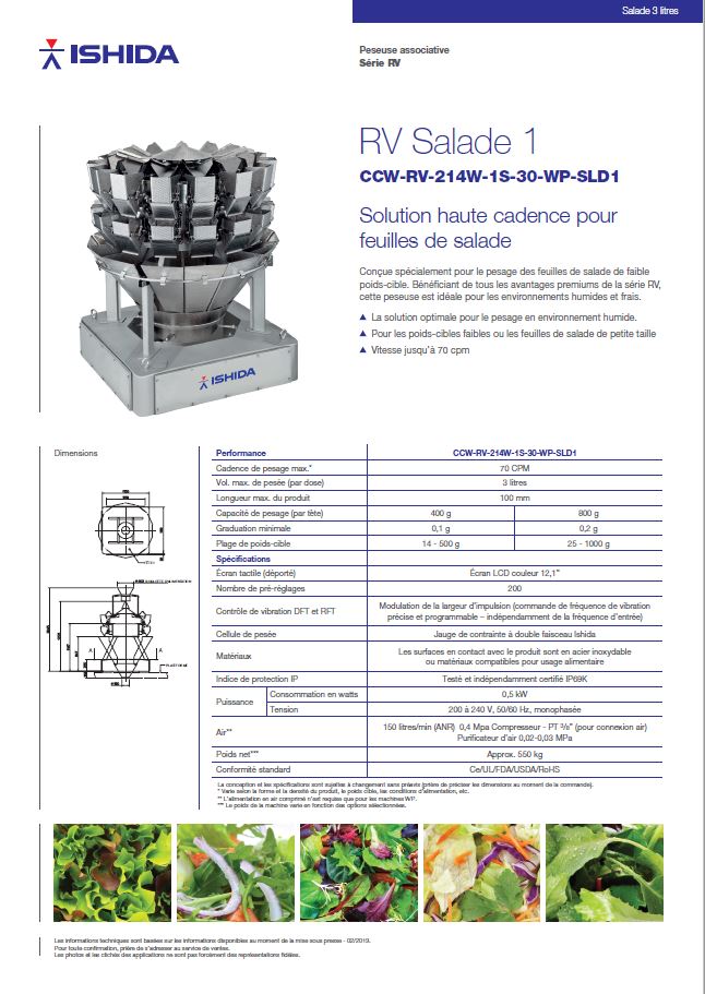 Téléchargez la fiche technique CCW RV-SLD1