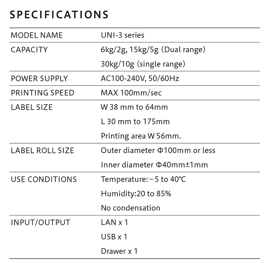 UNI-3 specification