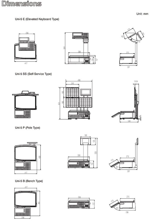 UNI-5 dimensions